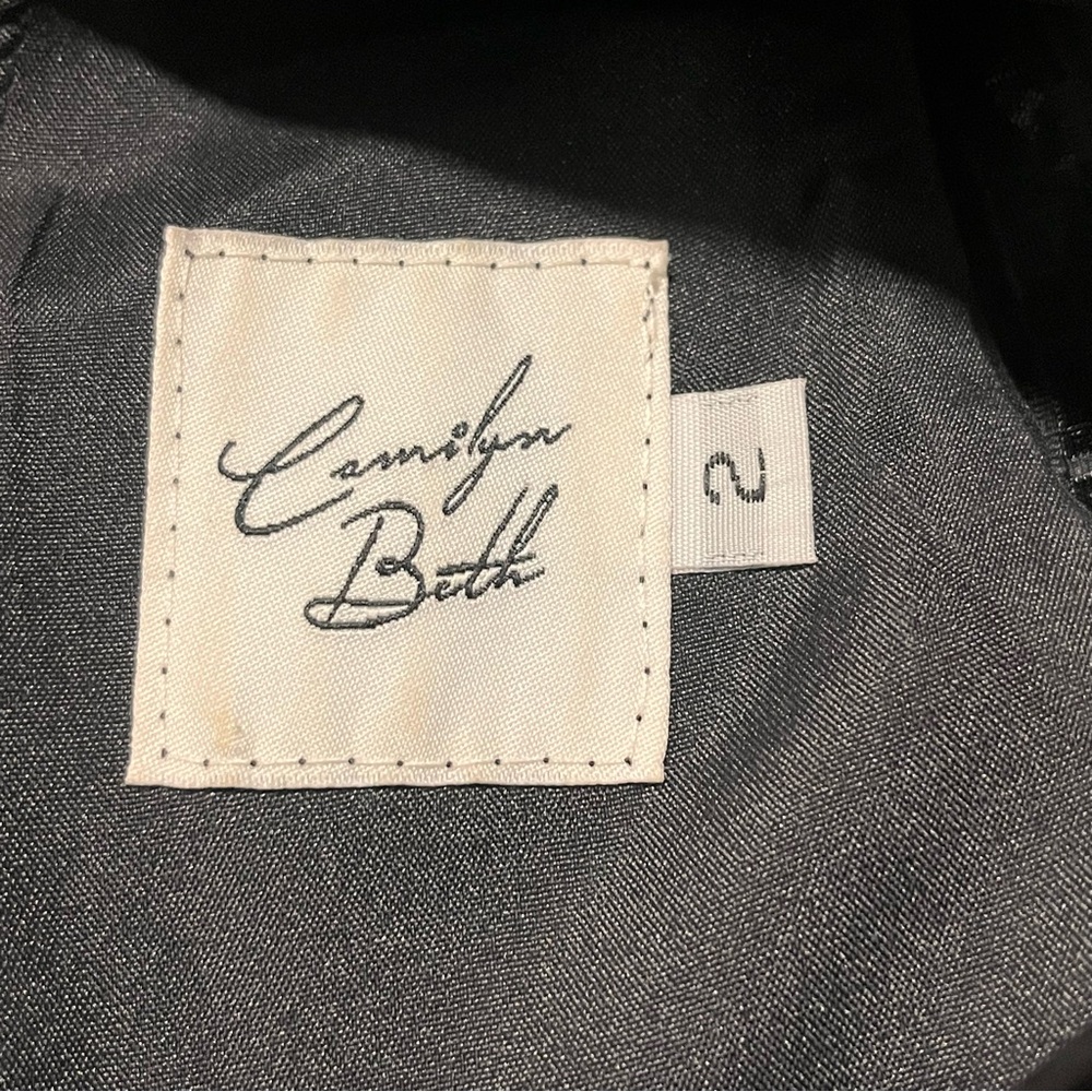 Camilyn Beth Black Peplum Waist Dress Windowpane - Picture 14 of 15